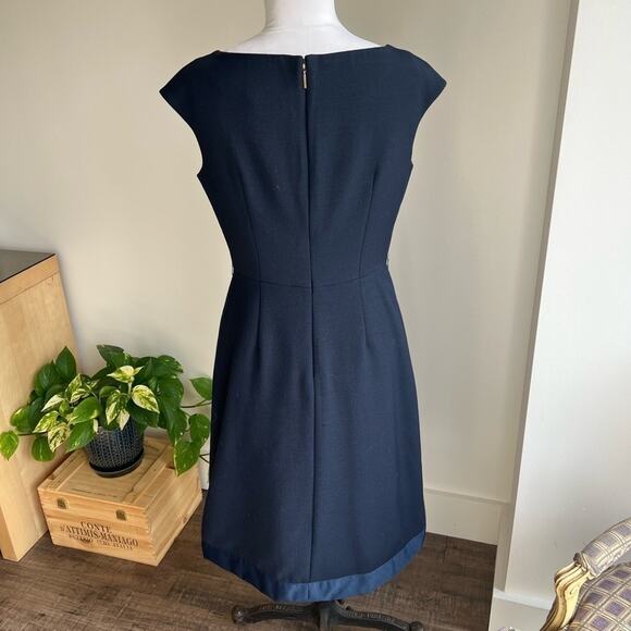 TORY BURCH NAVY CAP SLEEVE DRESS SIZE 4 - Picture 3 of 10